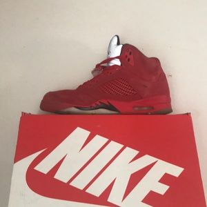 jordan retro “red suede” 5s